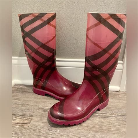 burberry rain boots pink|Burberry rain boots outlet.